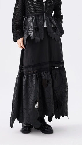 Faux Leather Patch Skirt Style Vibes Polished Fit