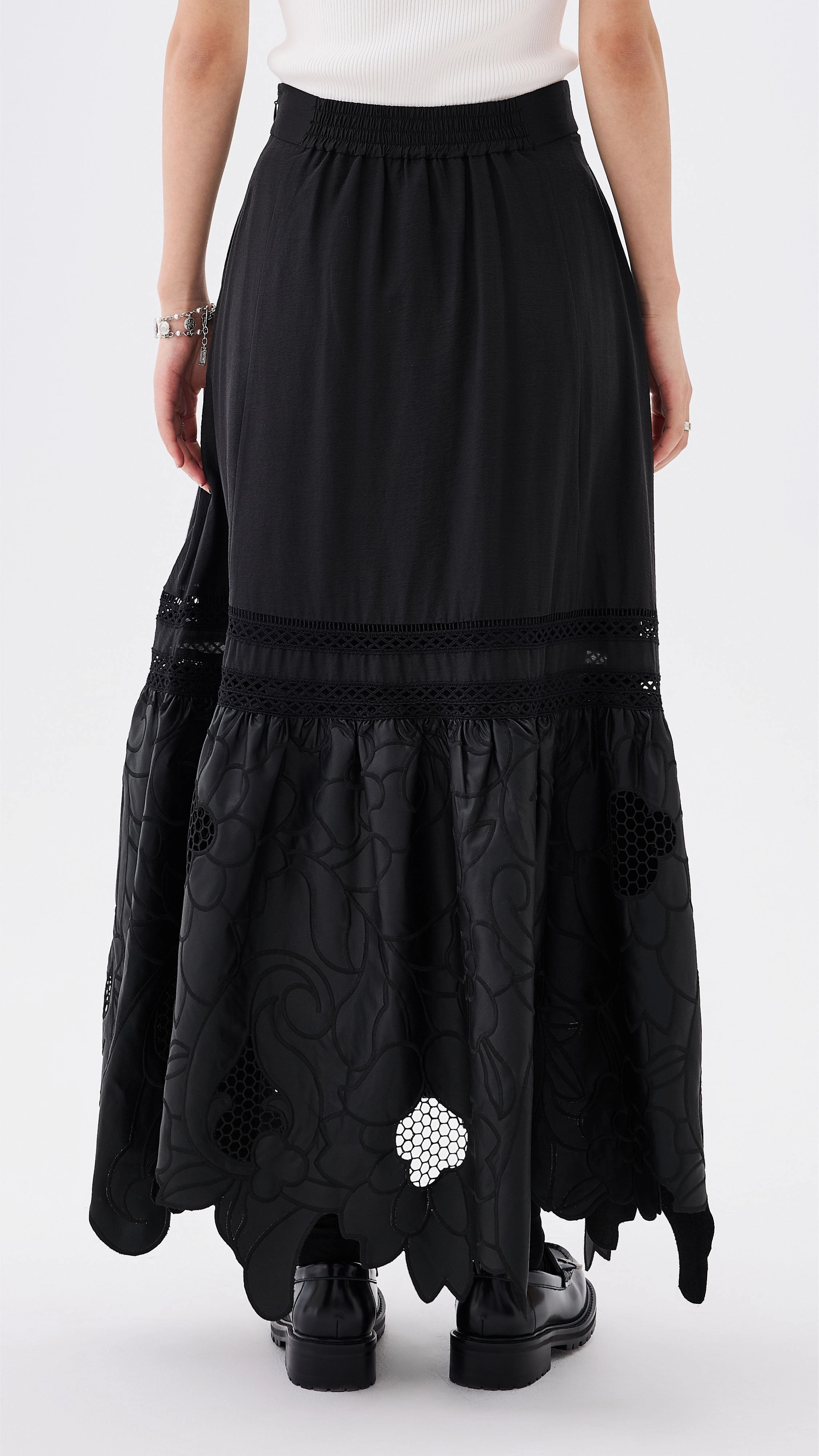 Wardrobe Basics Faux Leather Patch Skirt