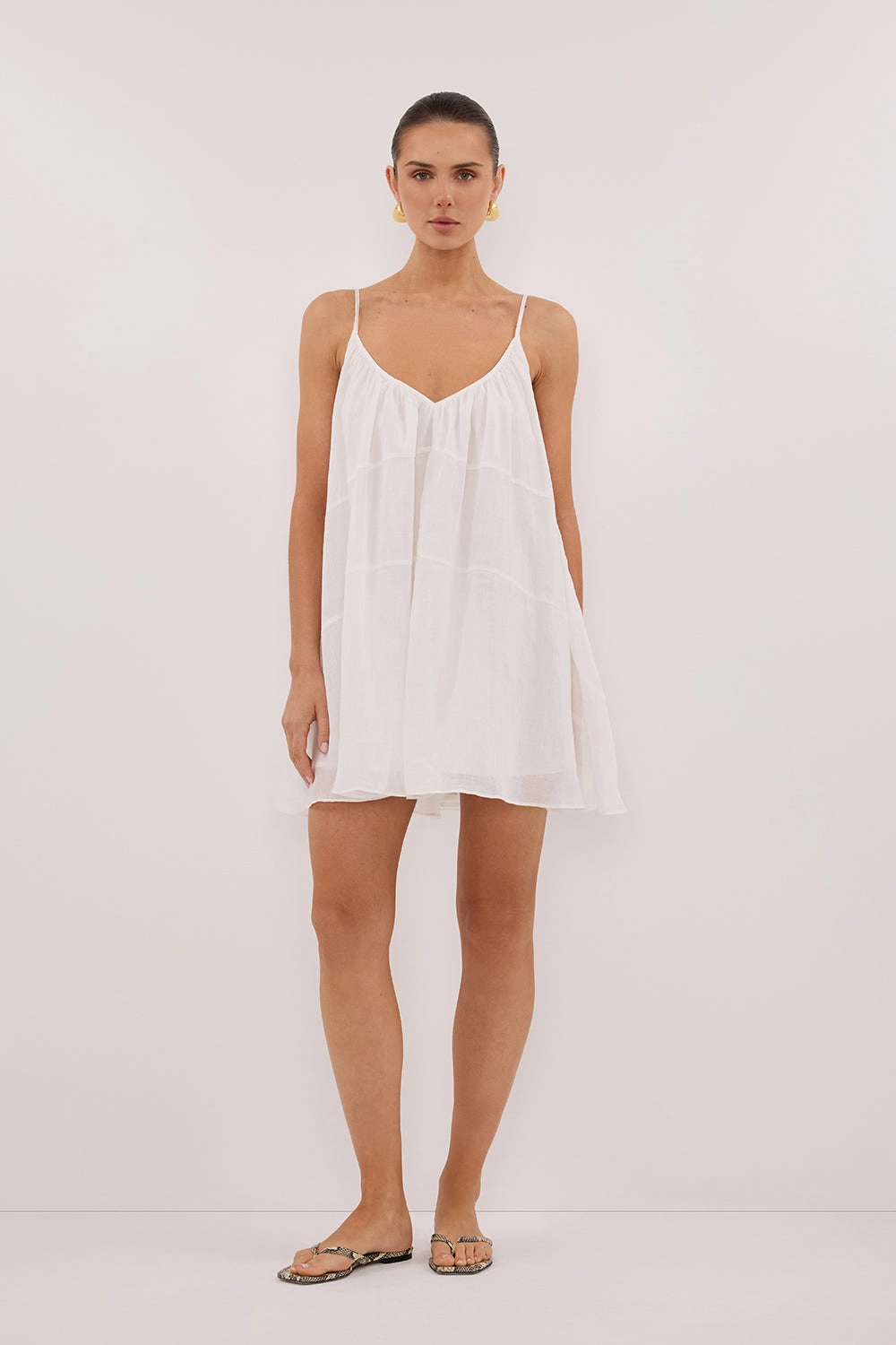 Flattering Design KAHN WHITE RAMIE MINI DRESS
