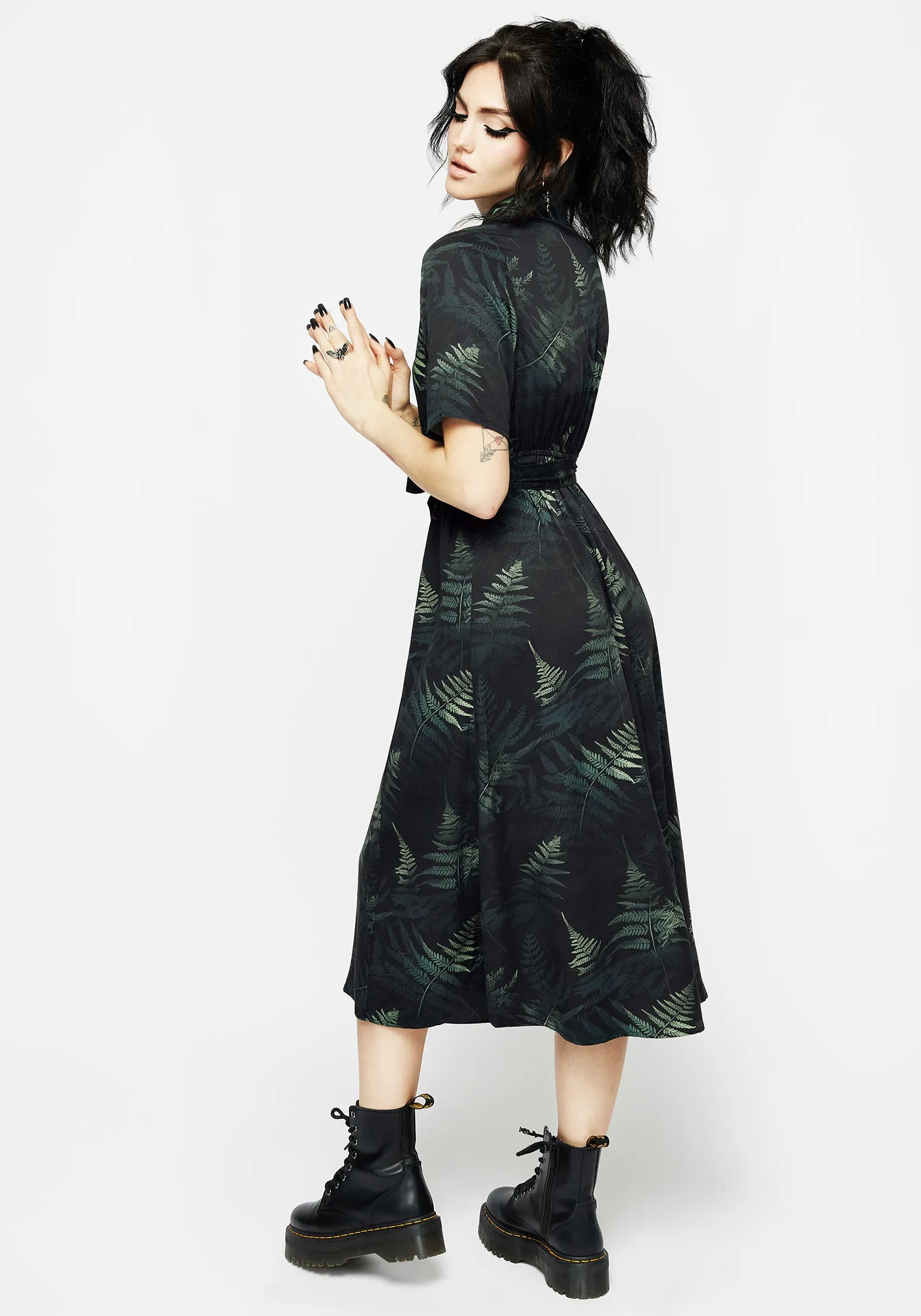 City Ready Pure Piece Fernery Midi Shirt Dress