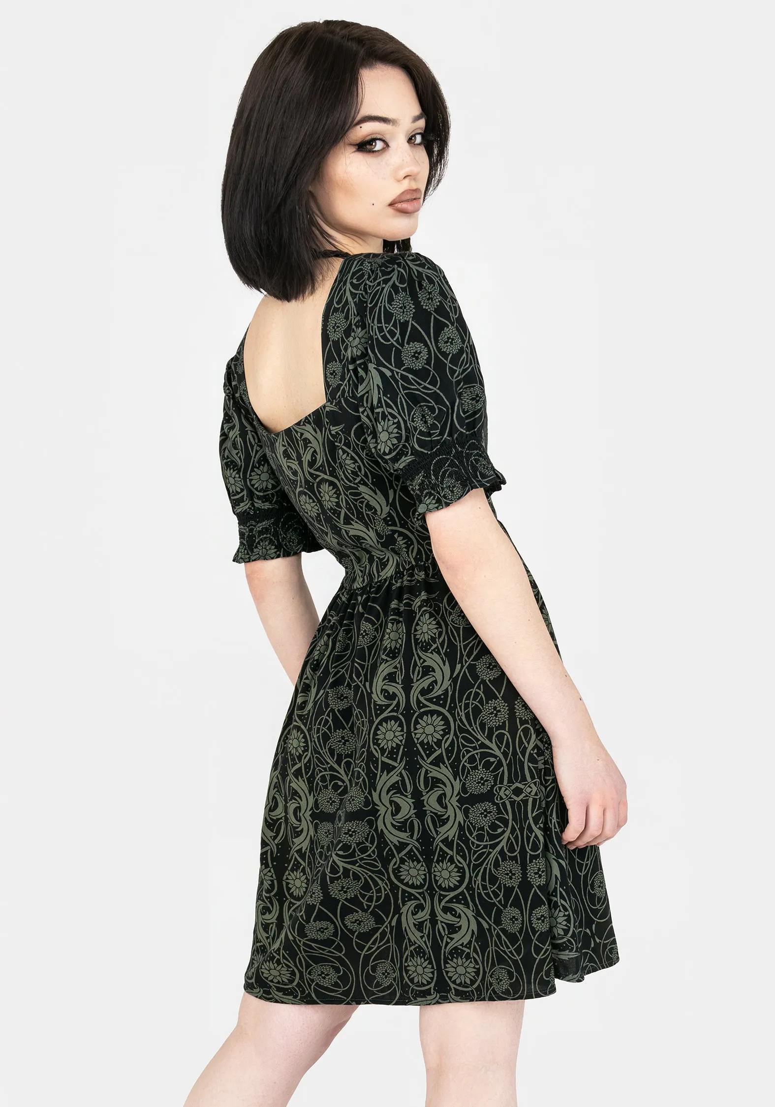 Fianna Button Front Mini Dress Trendy Layer