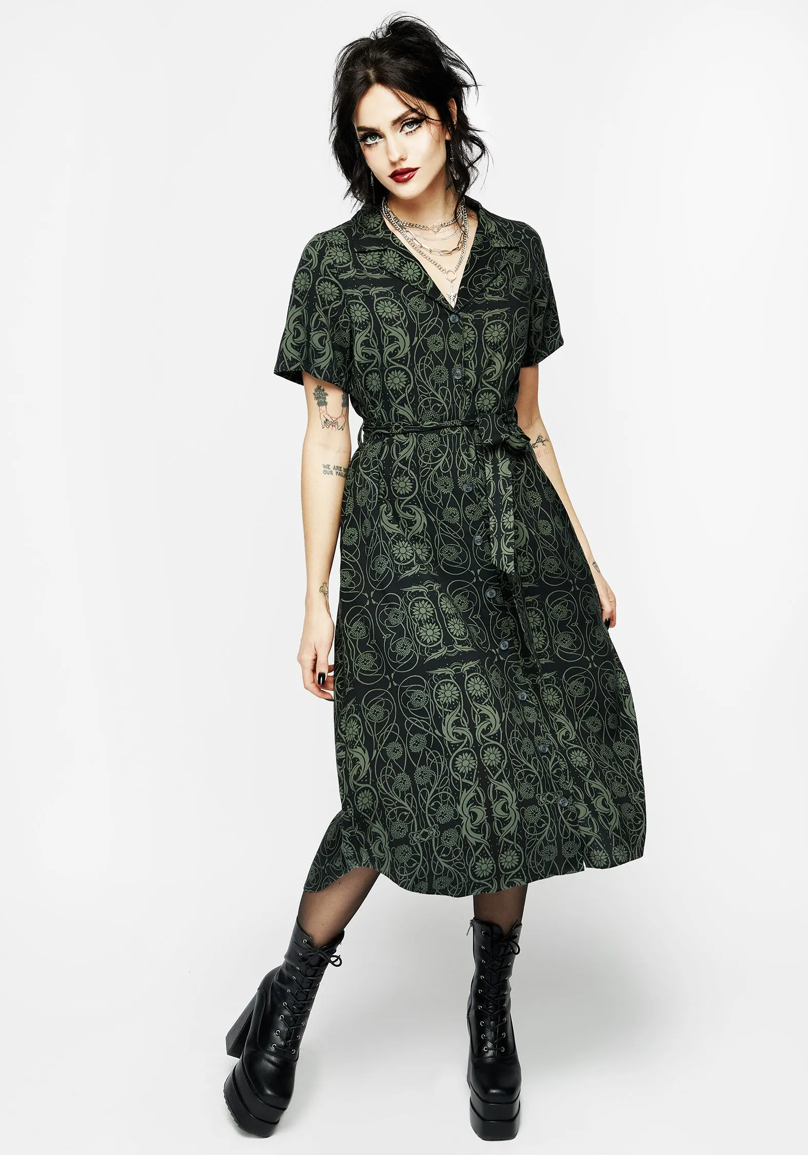 Fianna Midi Shirt Dress Natural Silhouette