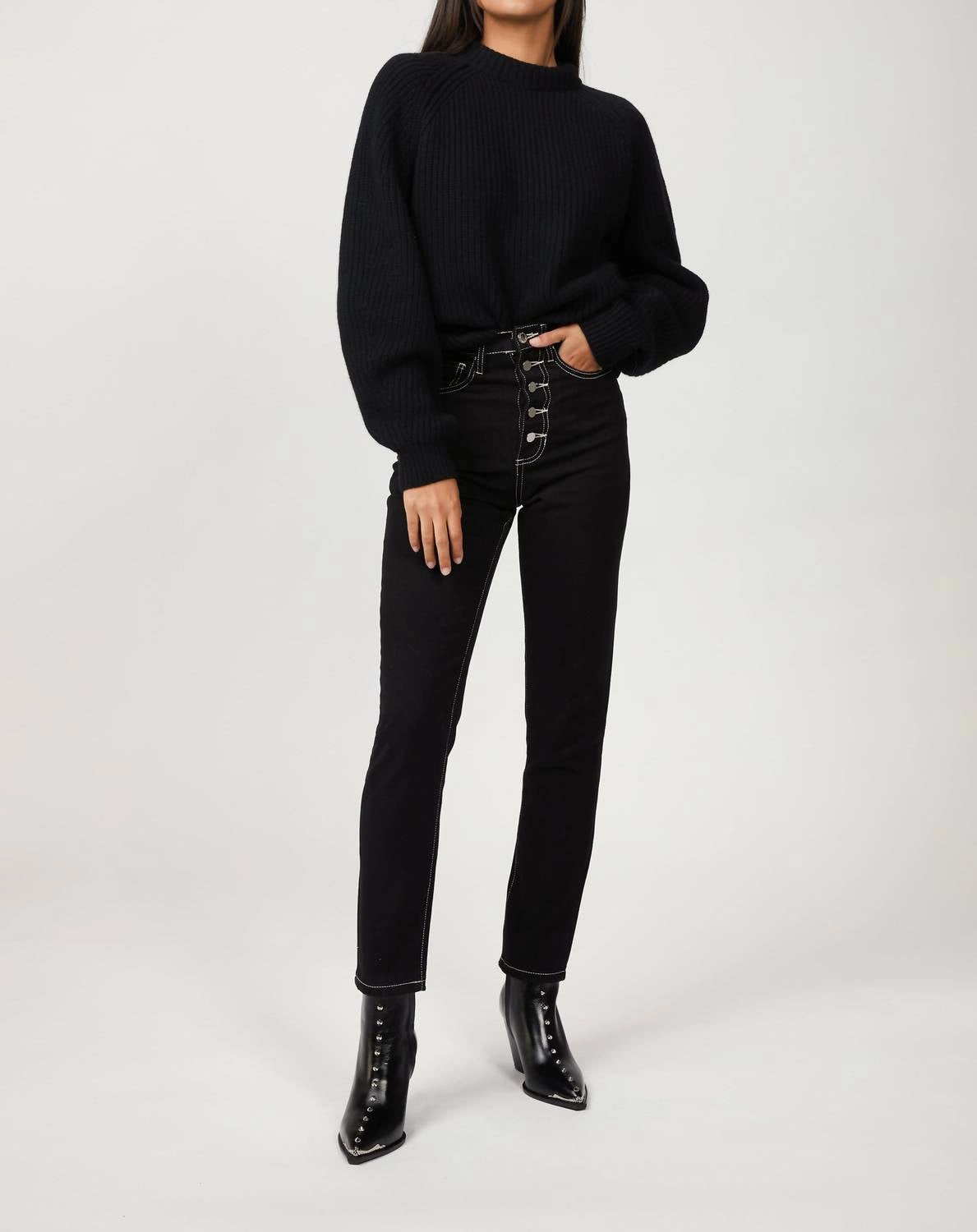 Fifi Sweater In Black Warm Essentials Minimal Style