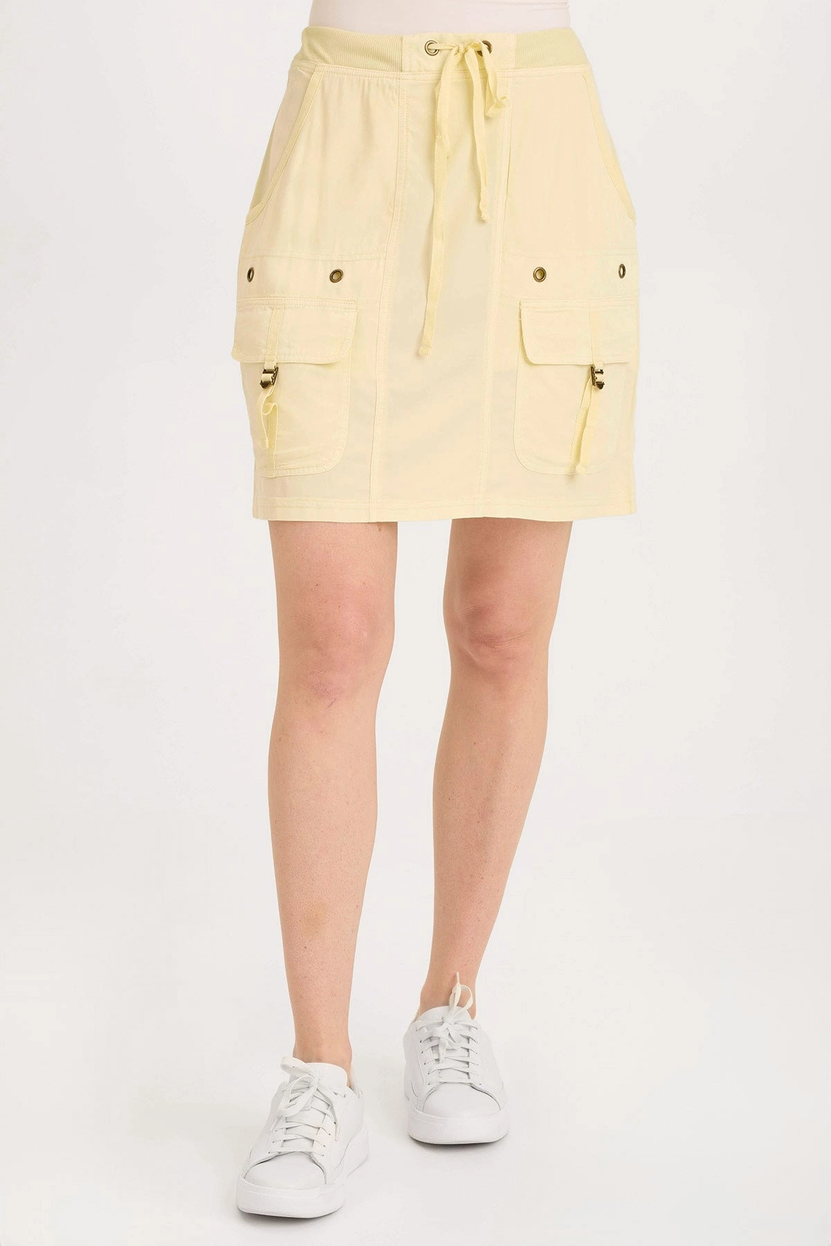 Subtle Shimmer Leto Twill Cargo Mini Skirt