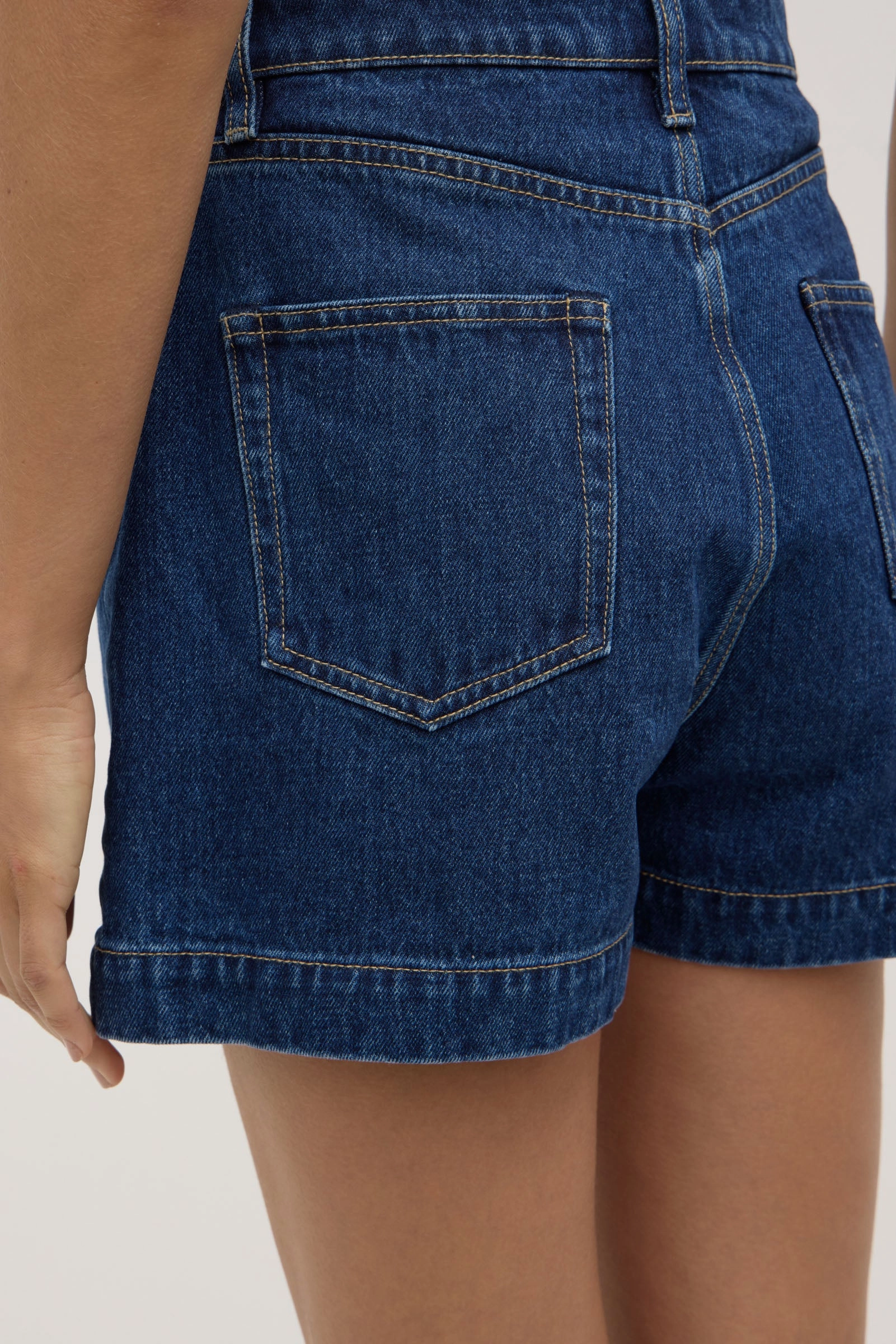 Anti Pill Surface Slim Fit Wear Boxy Denim Short