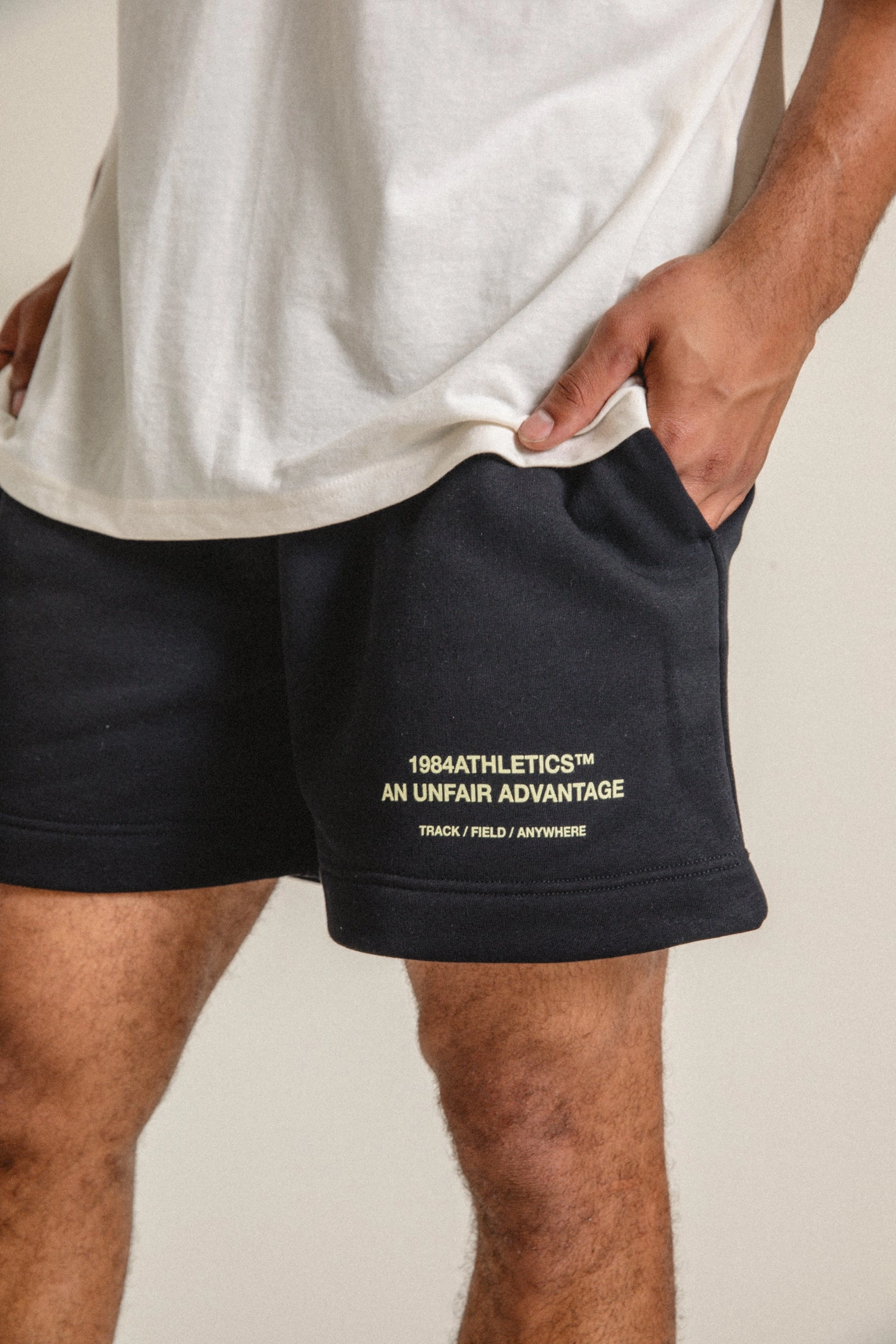 Casual Elegance Vice 84 'Athletics' Jogger Shorts - Black