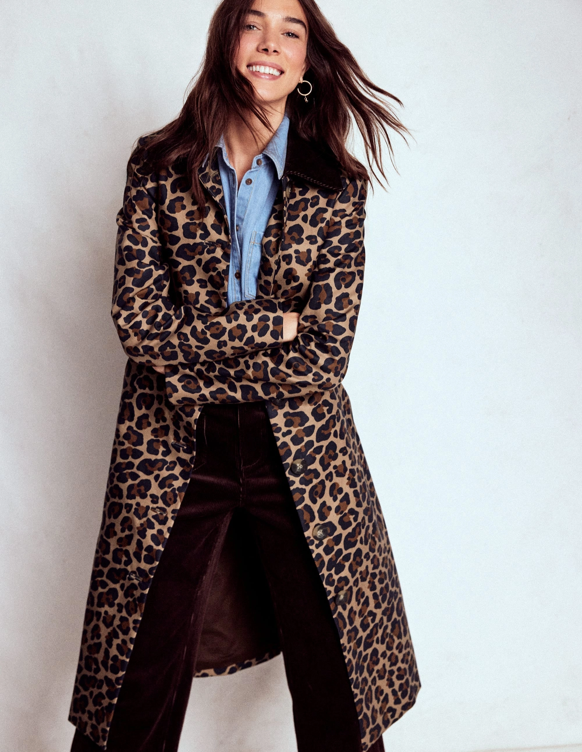 Lancaster Belted Mac-Leopard Heat Retention Layer