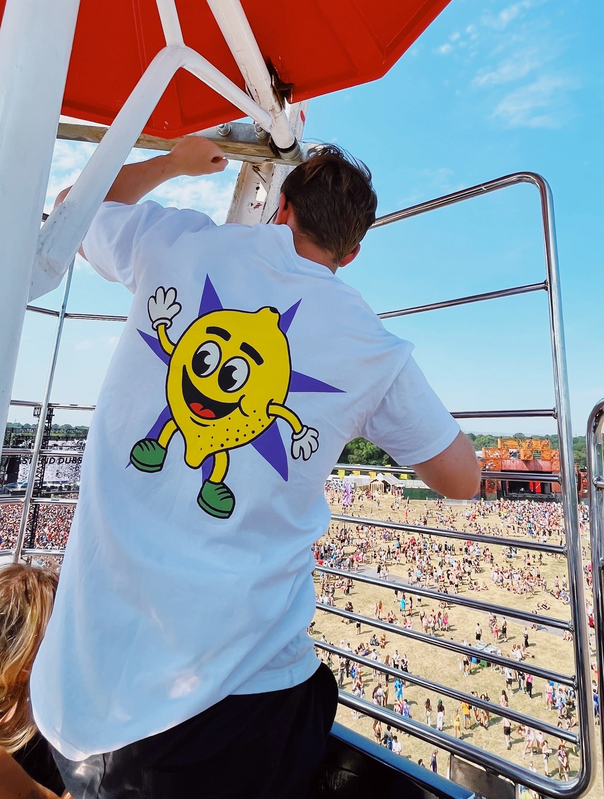 History Of Rave 'Lemon' Tee - White Breathable Essentials Indoor clothing