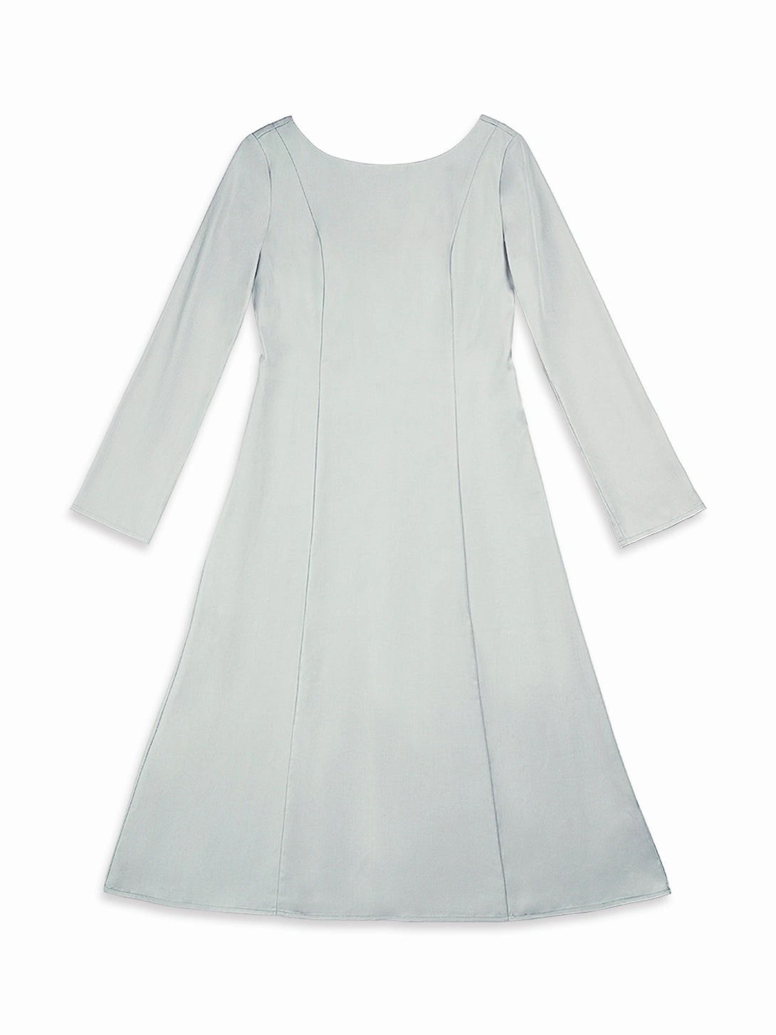 Boat Neck Dress Flowy-Shape Subtle Detail