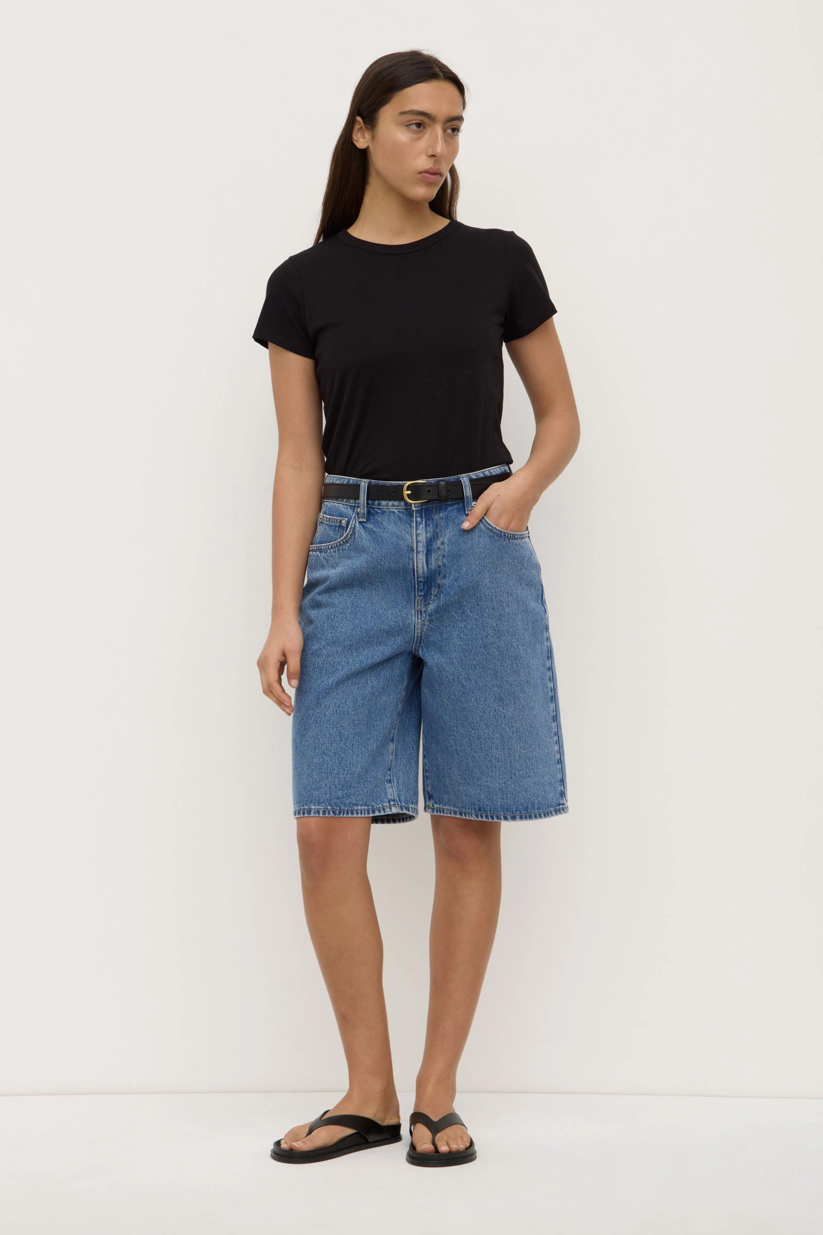 Bermuda Denim Short Sweat Resistant Fabric