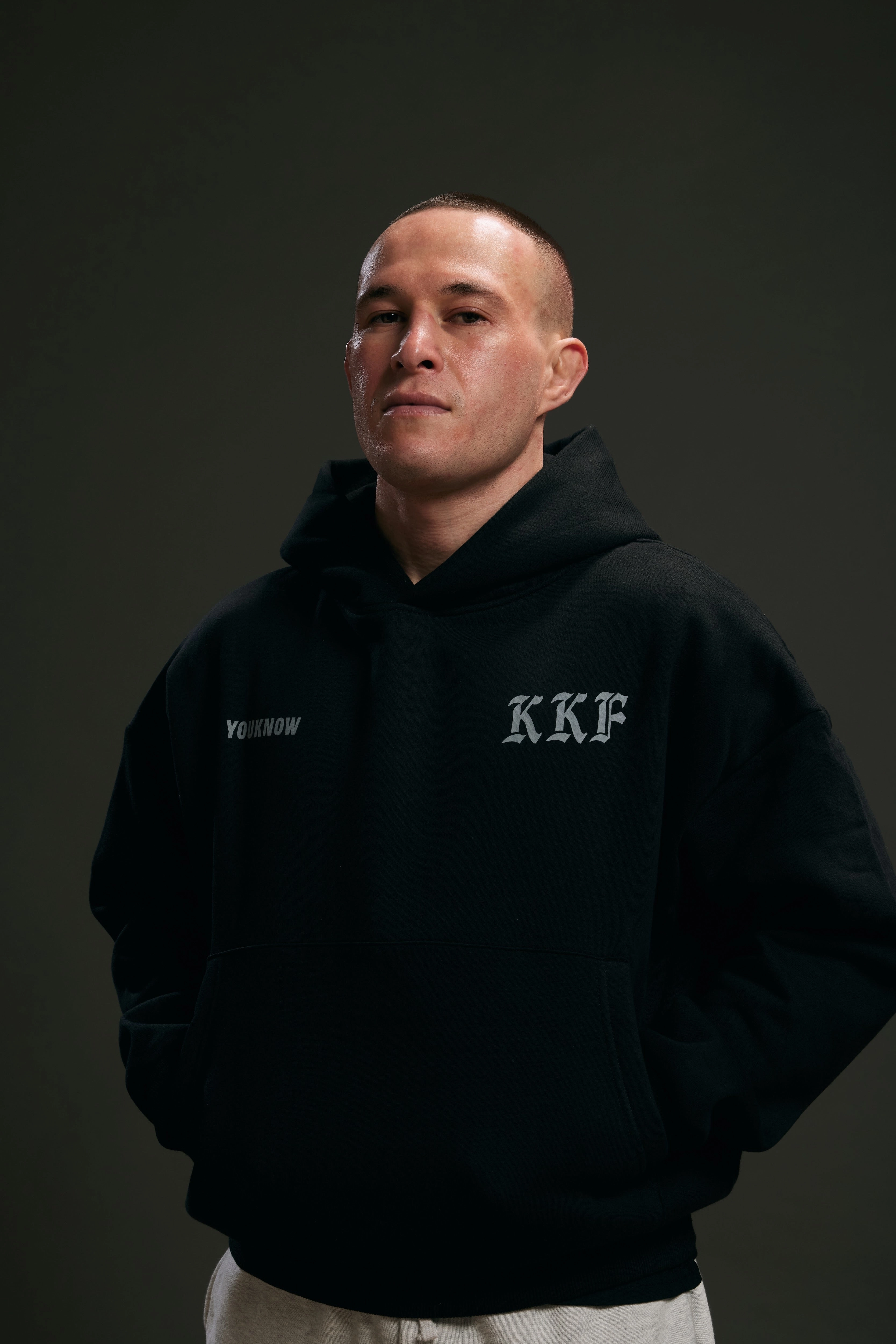 Warm Comfort Patchwork KKF Champ Hoodie | Black