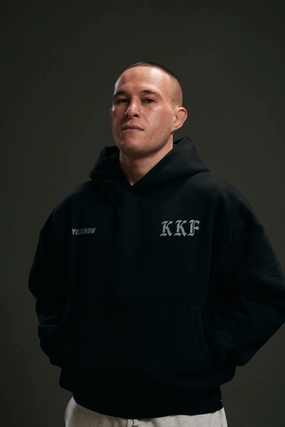 Warm Comfort Patchwork KKF Champ Hoodie | Black
