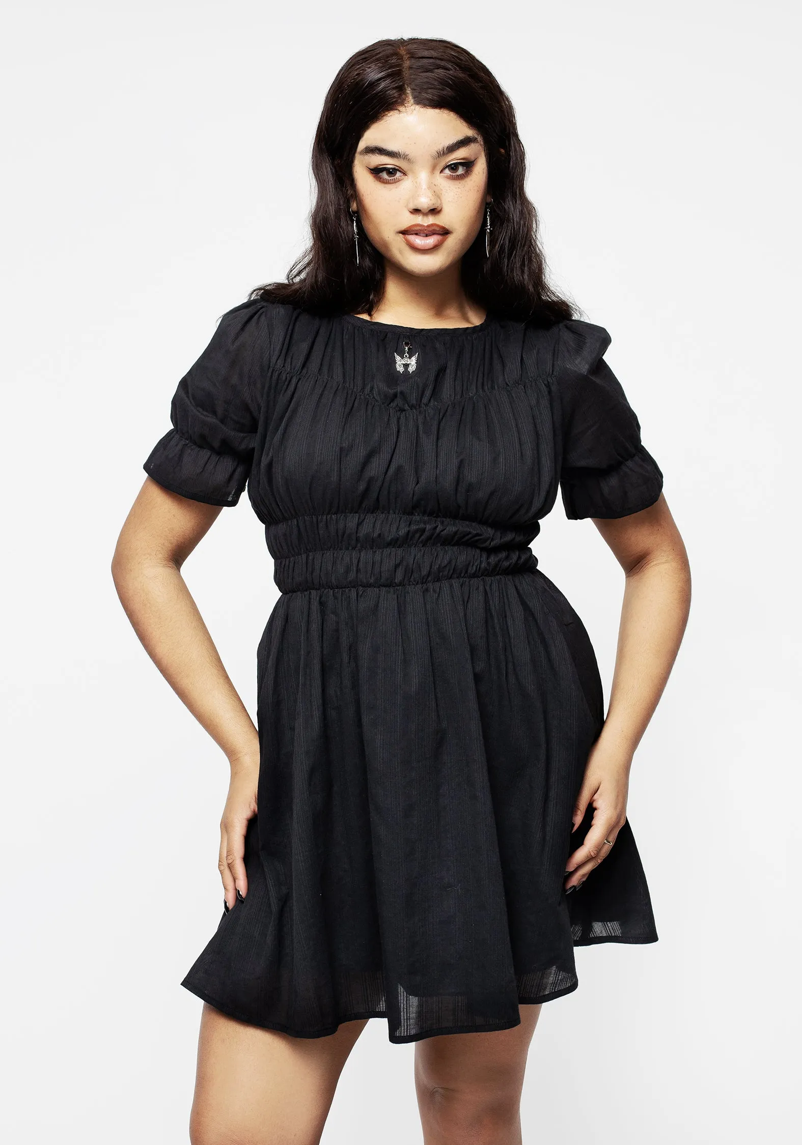 Bedelia Cotton Mini Dress Functional Wear Light Fall