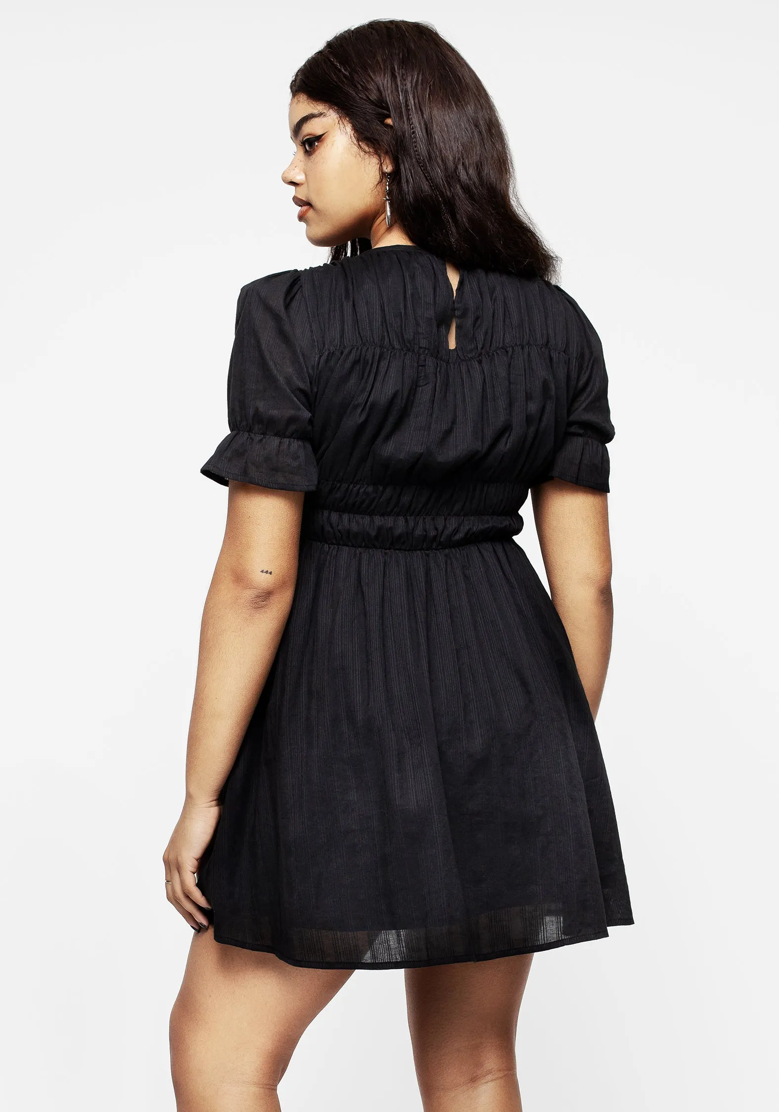Bedelia Cotton Mini Dress Luxury-Fabric Flattering Fit for All
