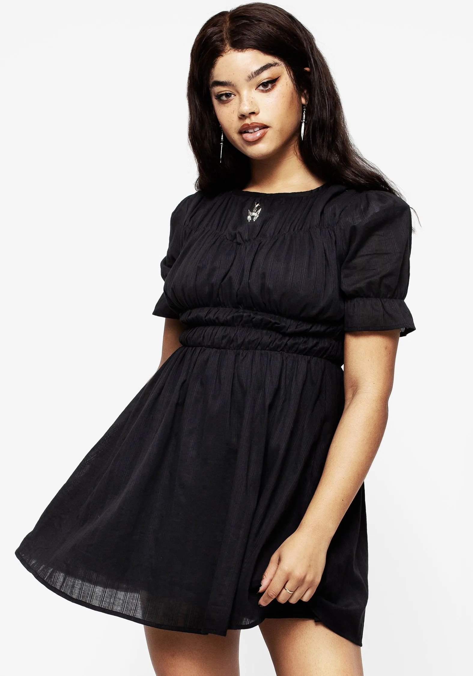 Bedelia Cotton Mini Dress All Day Ready Flowing Texture