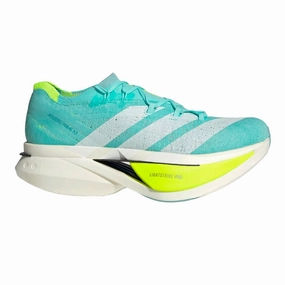 afternoon running shoe time Adizero Prime X 3 Strung Running Shoes Flash Aqua / Zero Metalic / Lucid Lemon