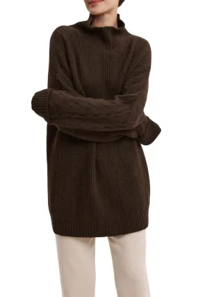 Yak Wool Turtleneck Sweater In Coffee Chic Style soft fit