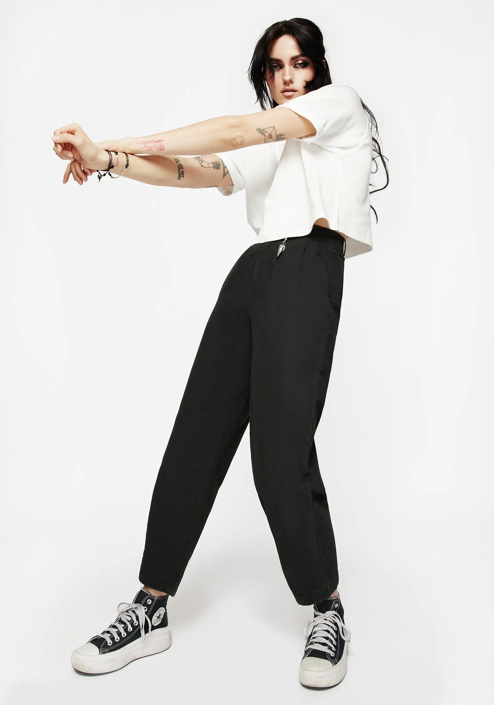 FunctionalZipper Osteomancy Washed Cotton Tapered Trousers