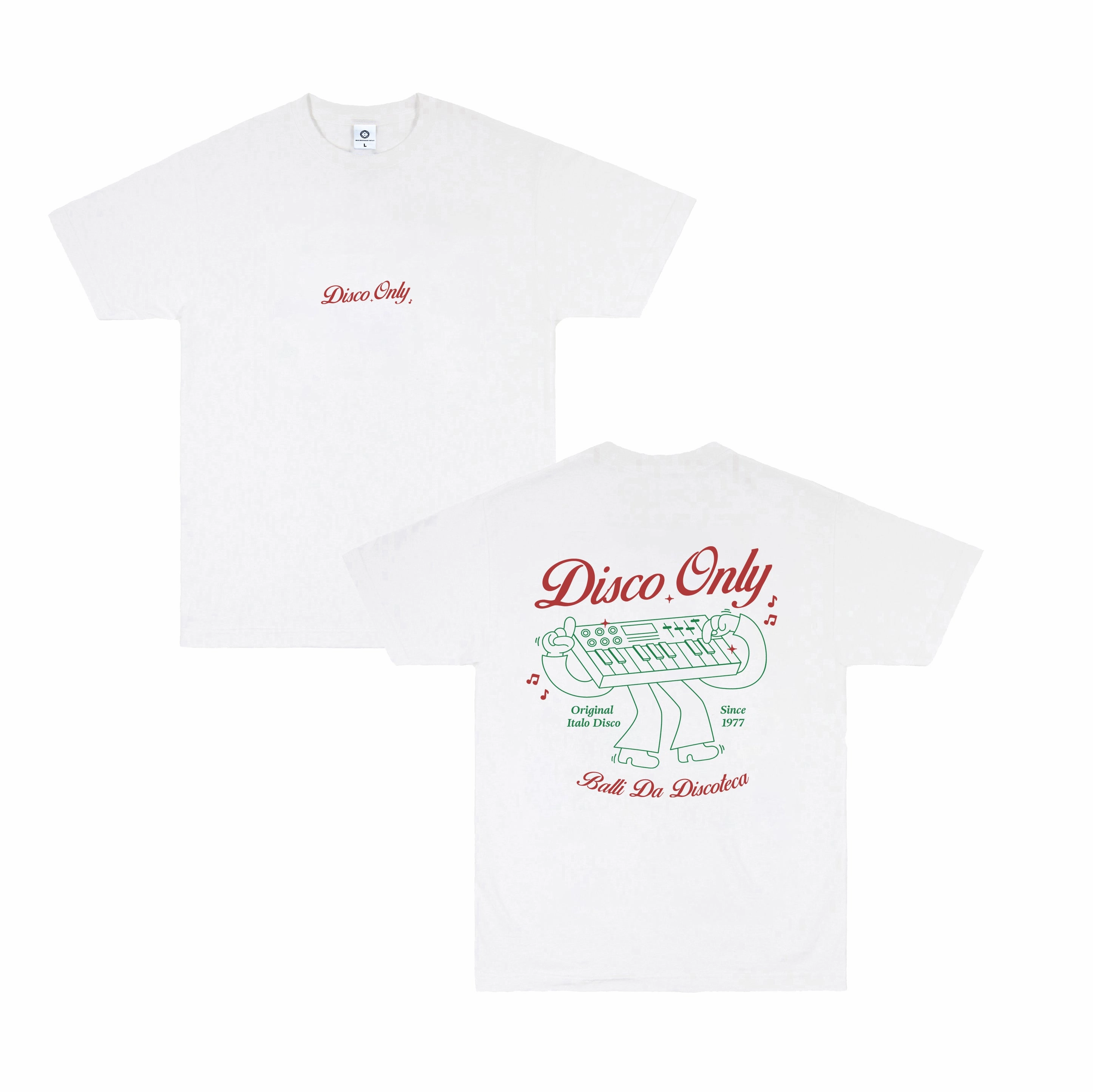 Casual Look Wear DISCO ONLY 'Italo Disco' Tee - White