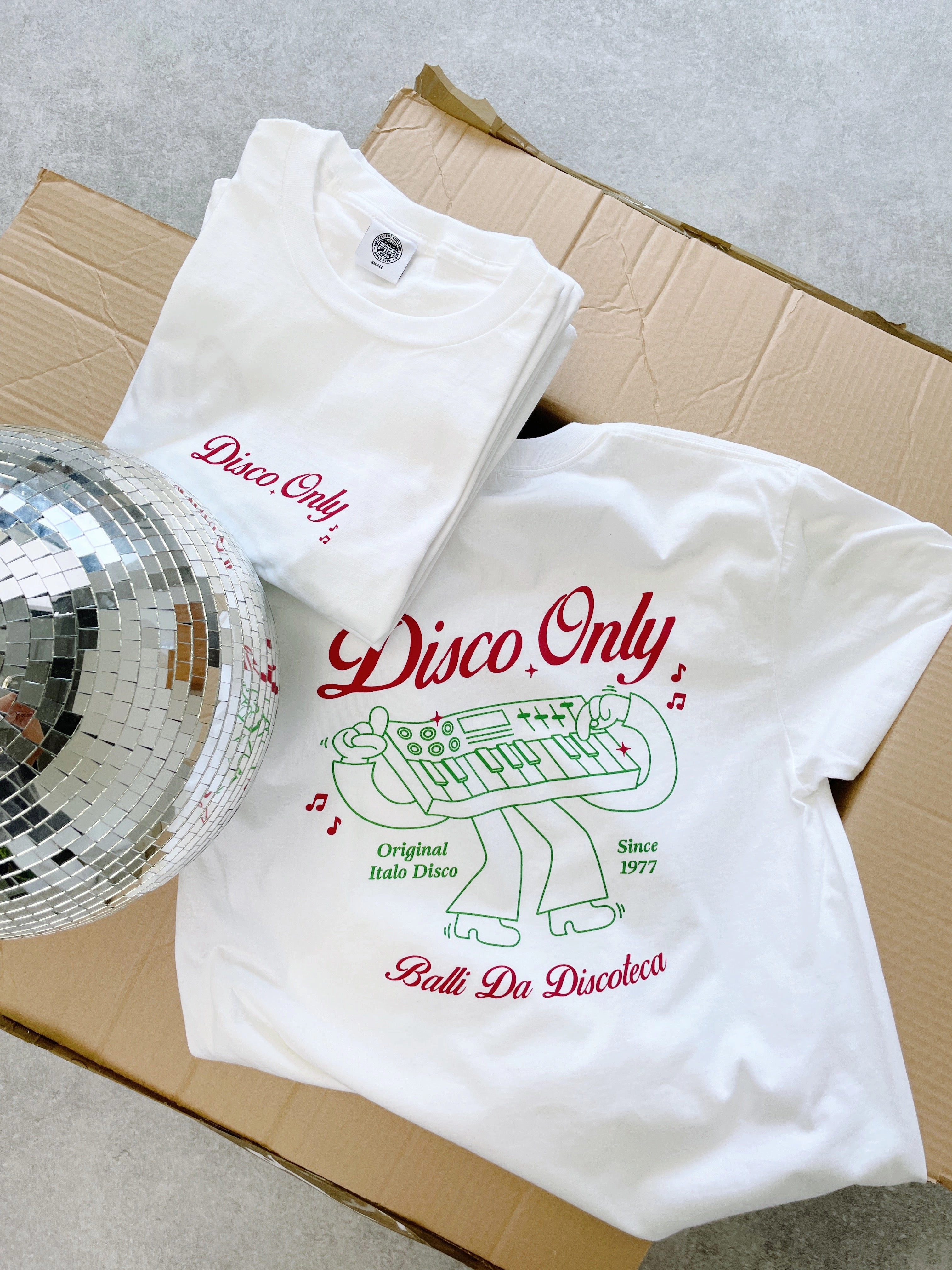 Microfiber Blend DISCO ONLY 'Italo Disco' Tee - White