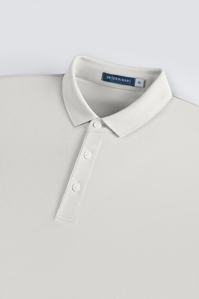 Cozy Layer Travel Staple VISDRY? 3-Button Pique Polo | Light Grey GYFL01
