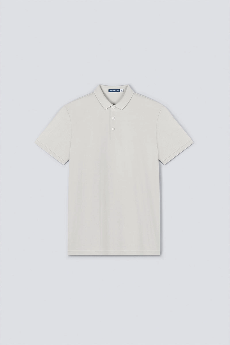Fashion Top VISDRY? 3-Button Pique Polo | Light Grey GYFL01