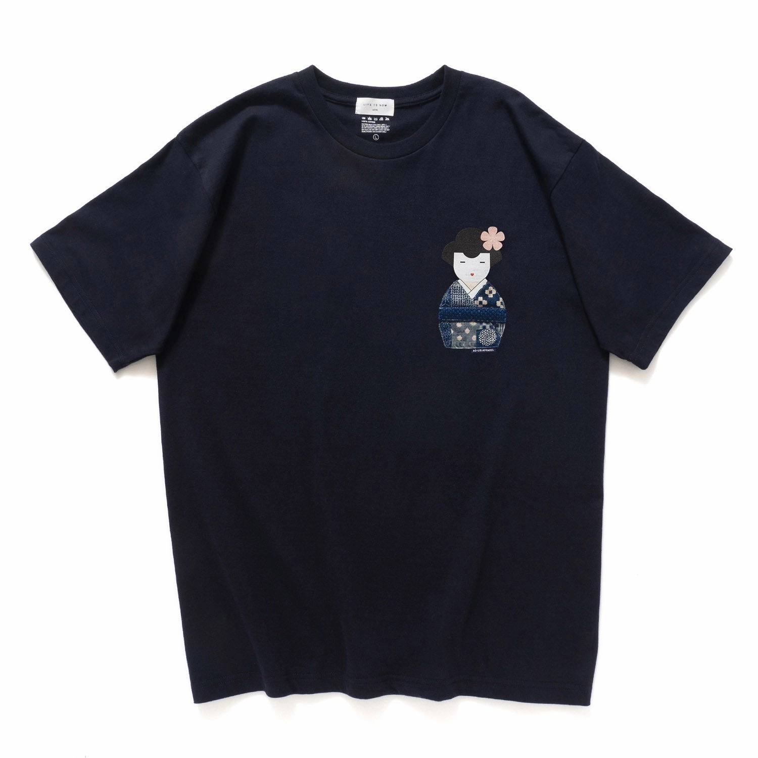 (ZT1261) Japanese Doll Patchwork Graphic Tee informal gathering