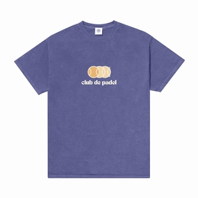 Eco Friendly Dyes Club de Padel 'Vibora' Vintage Washed Tee - Violet