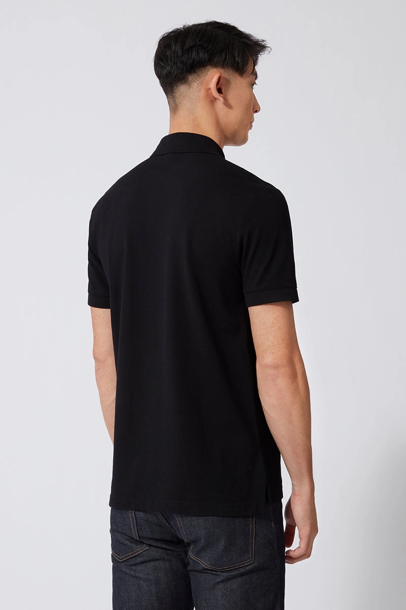 VISDRY? Pique Polo | Black BKFD01 Light Wear
