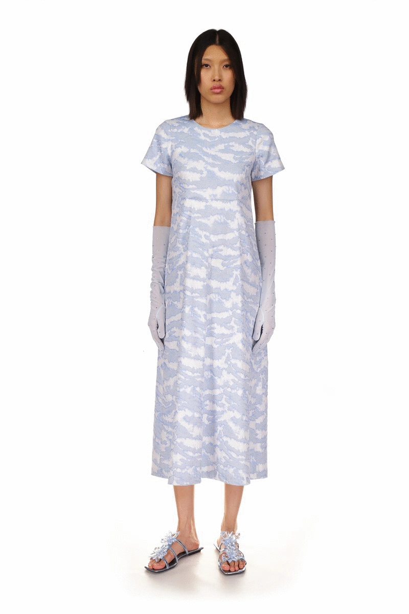Flattering Shape Sauvage Jacquard Dress