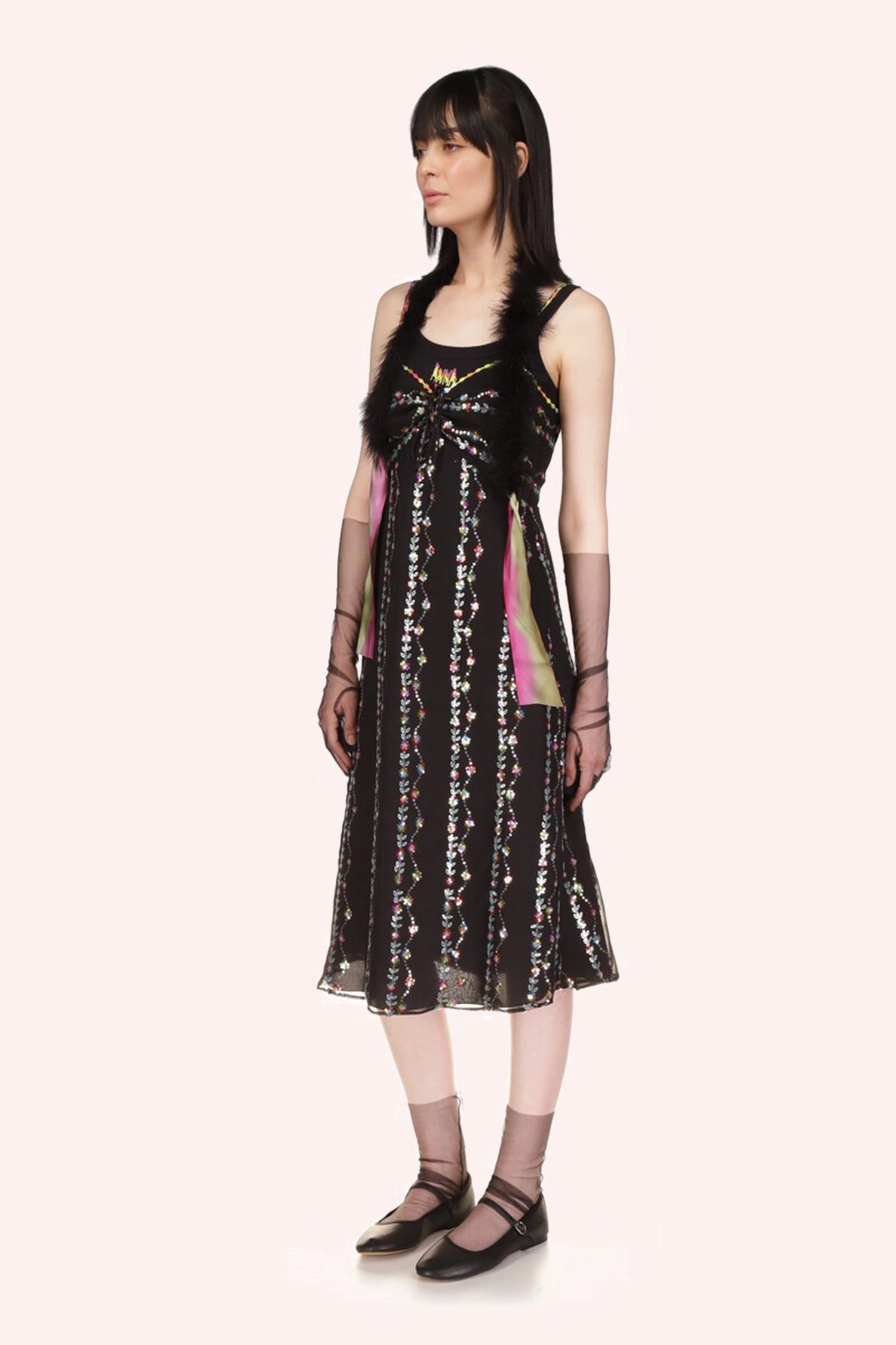 Floral Fantasy Dress Soft Weave