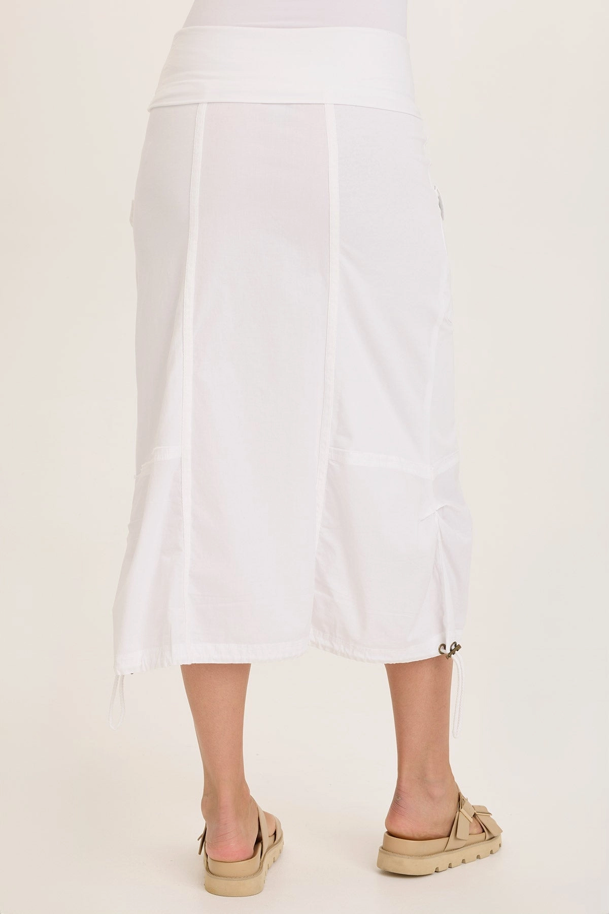 Seamless Design Marconi Cargo Cinch Bubble Hem Midi Skirt