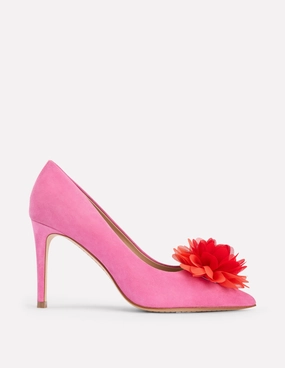 Flower Point Heels-Hot Pink Statement Heels