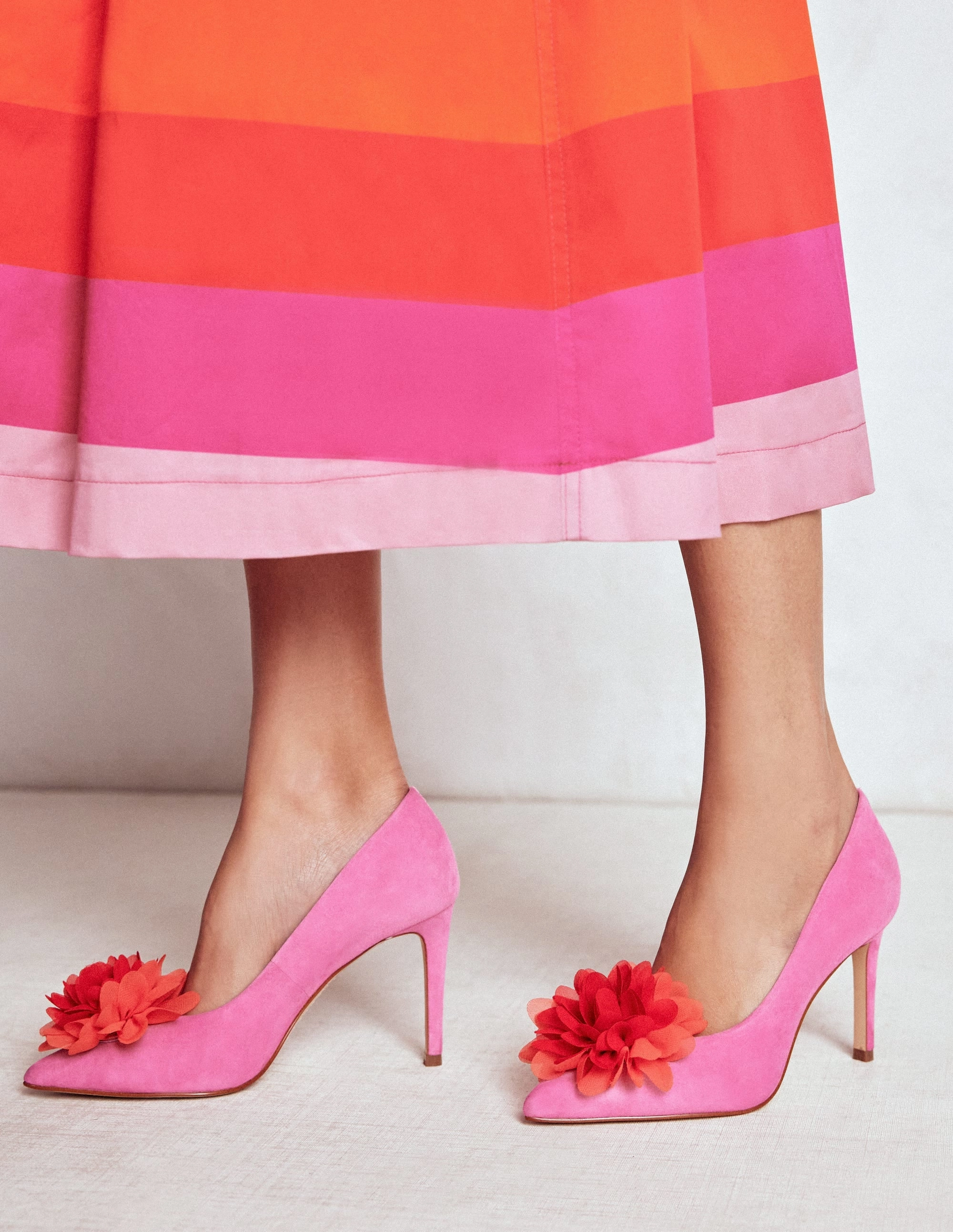 Flower Point Heels-Hot Pink Fall Fashion Pumps