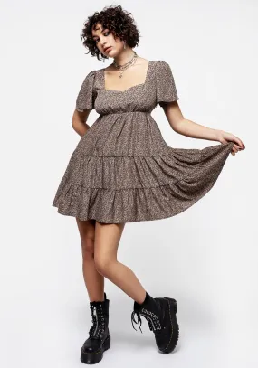 Meadowsweet Tiered Mini Dress BreathableLining