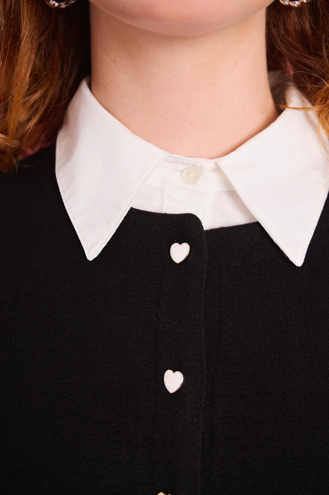LaserCut Edges The Cut and Sew Cardigan in Black