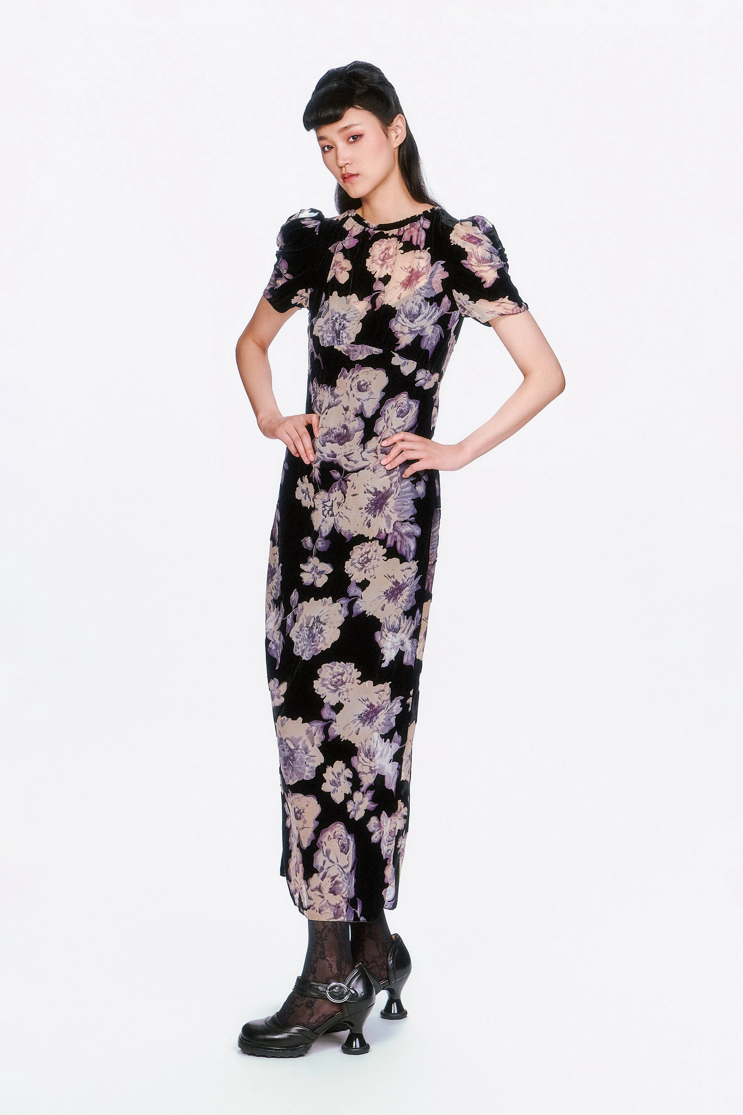 Cabbage Rose Devor?? Maxi Dress Casual event dress