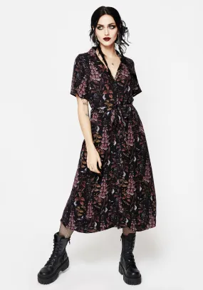 Foxglove Midi Shirt Dress Urban Edge Pocket-Detail
