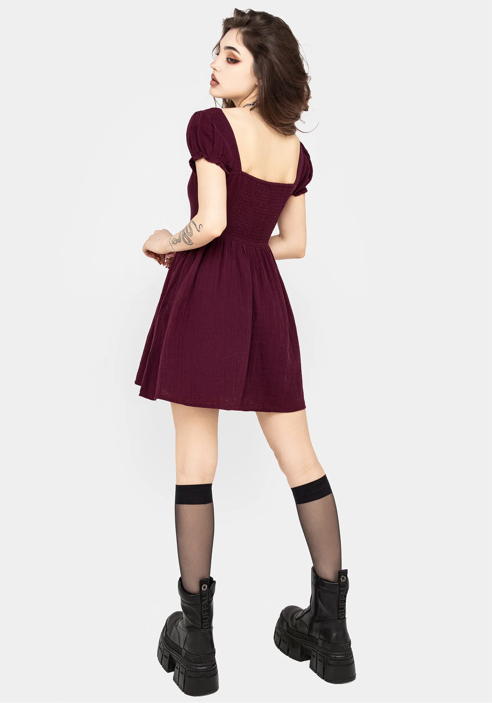 Frances Embroidered Cotton Mini Dress Stylish Layer Linen Love