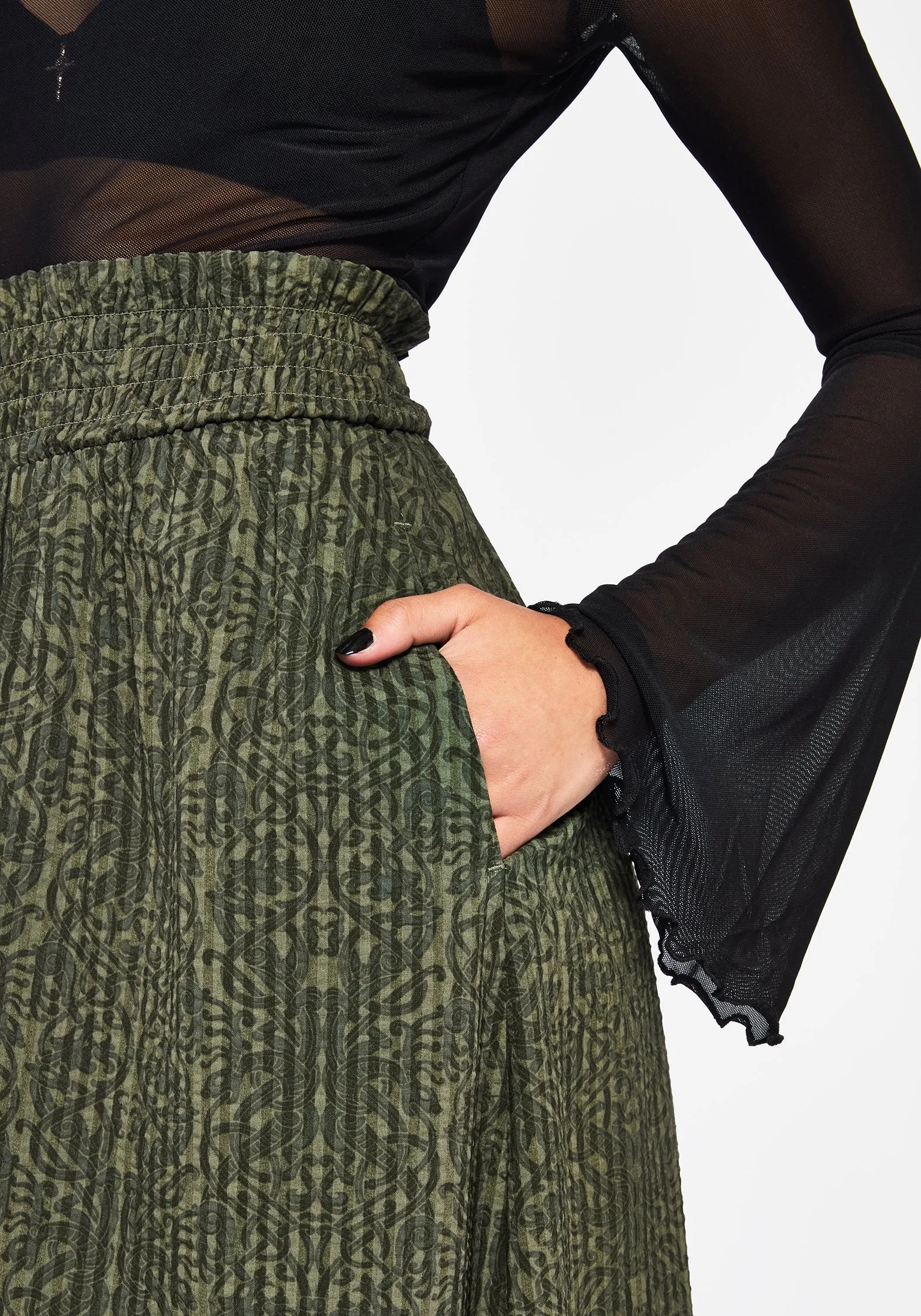 Francesca Dragon Printed Midaxi Skirt Wrap style