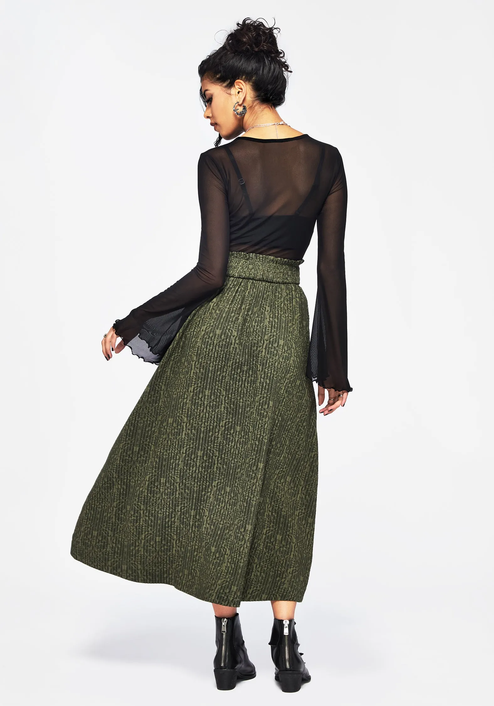 Francesca Dragon Printed Midaxi Skirt Playful Vibe Daily Style