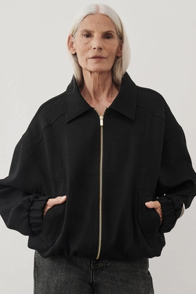 FRANKIE BLACK TWEED BOMBER JACKET Seasonal Wear