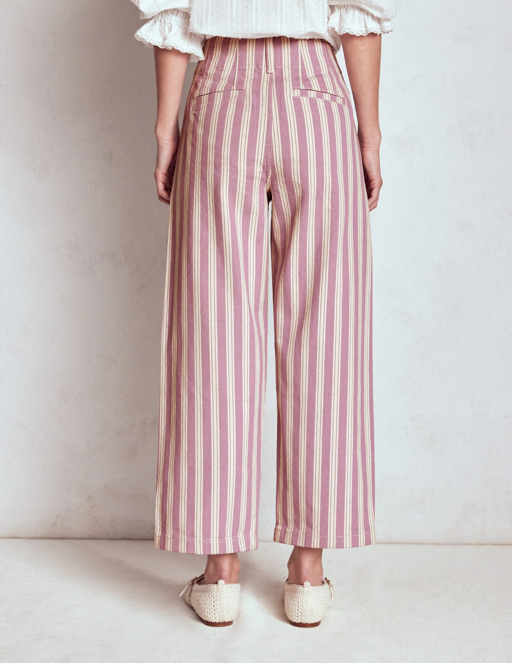 Primrose Patch Pocket Trousers-Lilac Tram Stripe Odor Control Technology Quick Release Closure