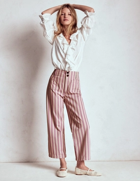 Primrose Patch Pocket Trousers-Lilac Tram Stripe All Purpose