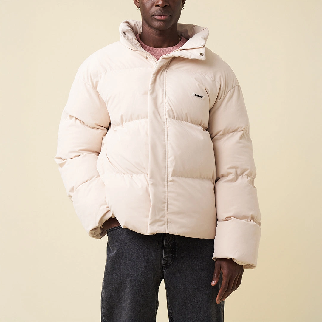 Quilted Interior bound Arctic Padded Puffer Coat - Ecru