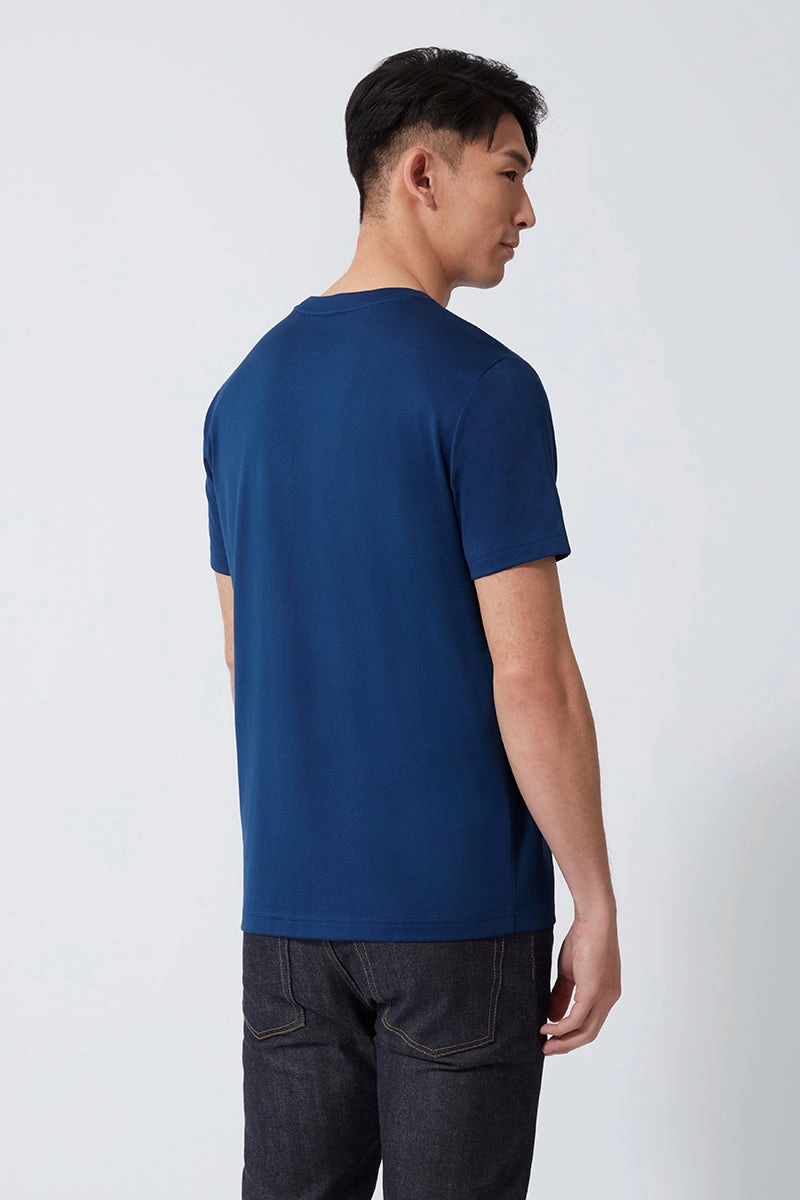 Regal Crew Neck T-Shirt | Blue NYE073 Light Style Trend