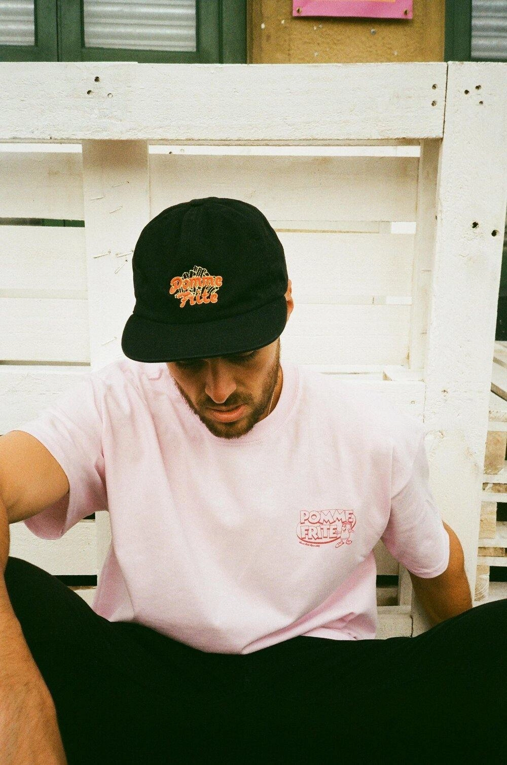 Pomme Frite x UN:IK 'Mr Chips' Tee - Pink Minimal Comfort Effortless Fit