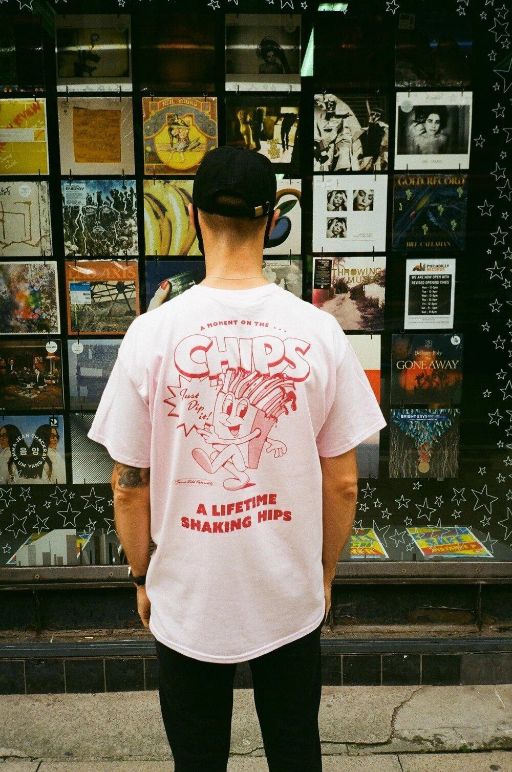 Pomme Frite x UN:IK 'Mr Chips' Tee - Pink Sleeveless freedom