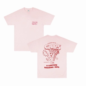 Pomme Frite x UN:IK 'Mr Chips' Tee - Pink Everyday Top perfect for all-day wear