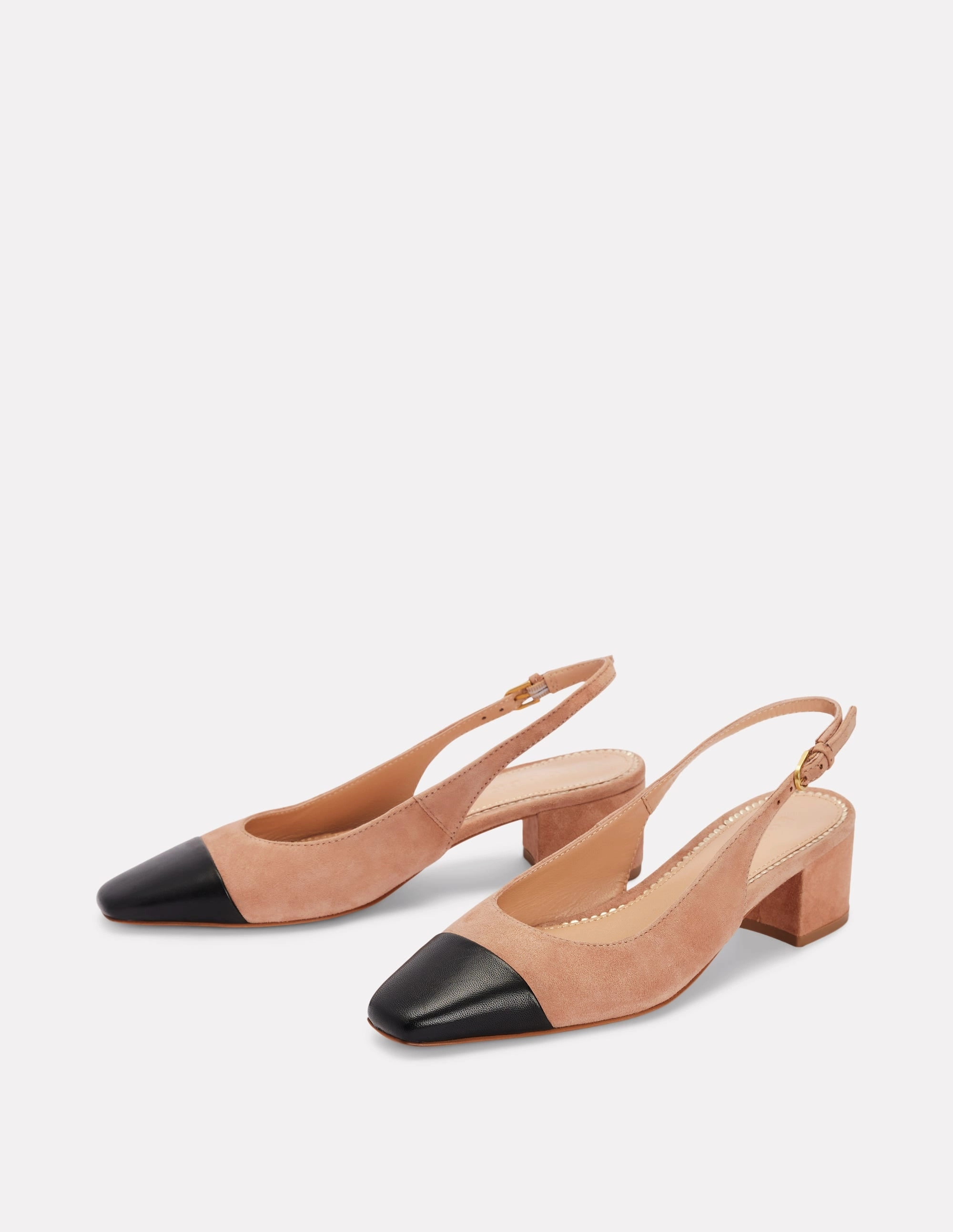 Sophisticated Edge All-day Comfort Ailsa Block Heel Slingbacks-Latte Suede
